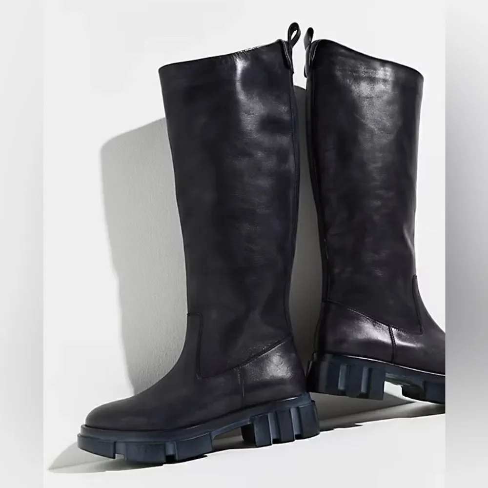 NEW Free People Brooks Tall Boot in Black